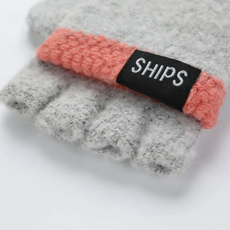 

New factory wholesale Christmas gifts winter warm gloves Flip Coral Fleece Half Finger Gloves A14