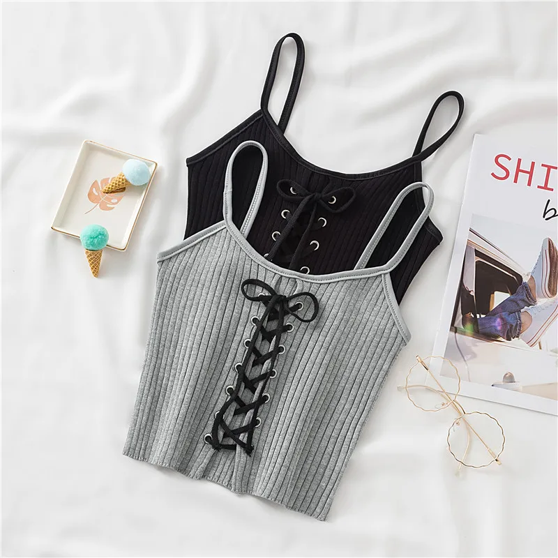 Кольца дневник повязки Майки Женское Повседневное платье на лямках Топы вязаные