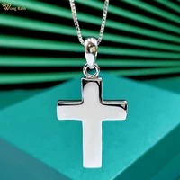 wong rain 100 925 sterling silver anniversary party personality cross pendant necklace for women fine jewelry gift wholesale