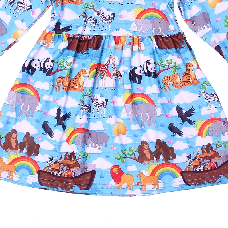 Осенне-зимняя одежда для детей с милым животным принтом Зоопарк классическое