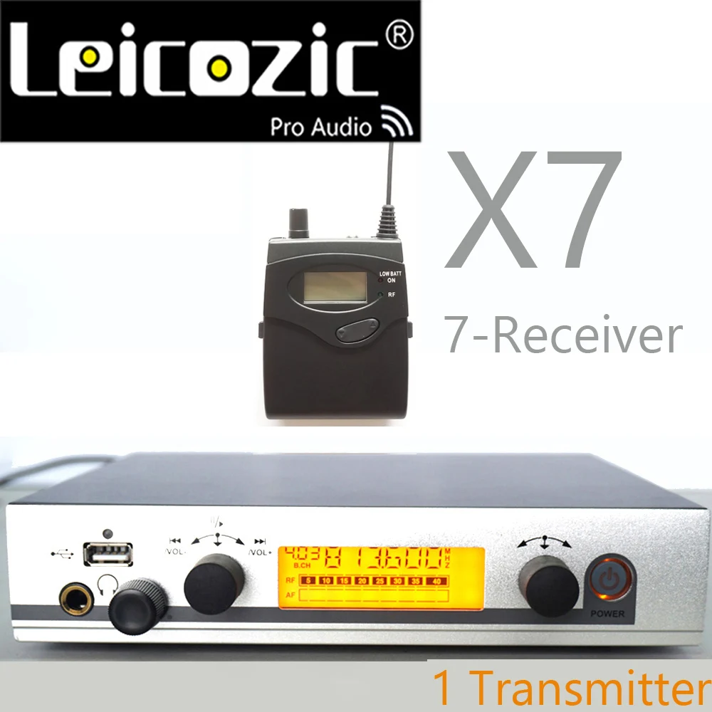 저렴한 Leicozic 모니터 인 이어 7 수신기 300g3 Iem 인 이어 모니터 무선 시스템 인 이어 모니터 전문 Iem 무선 시스템