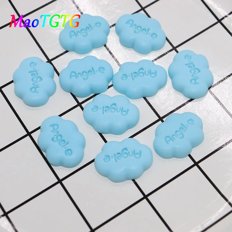 20 шт./лот смешанные цвета облака плоская задняя часть украшения из смолы подвески