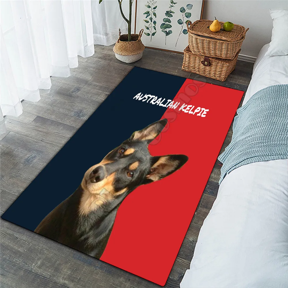 

Best Friend Australian Kelpie 3D All Over Printed Rug Non-slip Mat Dining Room Living Room Soft Bedroom Carpet