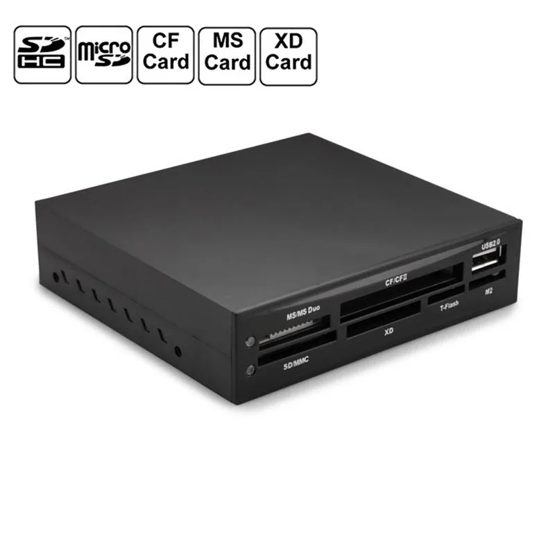 Все в 1 USB 2 0 3 5 &quotфлоппи Бей передняя панель SDHC Micro SD MMC CF XD TF флэш память внутренняя