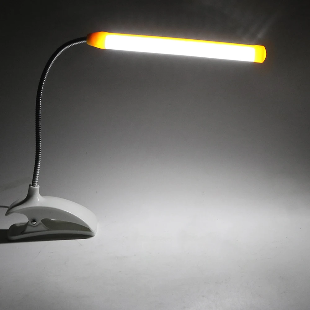 Гибкая светодиодная настольная лампа гусиная шея чтение светильник Портативный