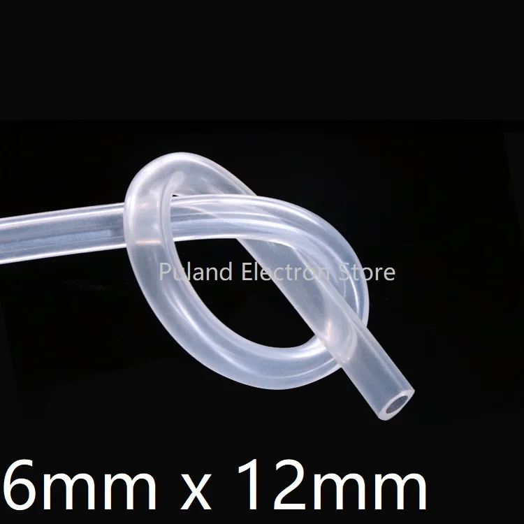 6x12 силиконовые трубки внутренний диаметр 6 мм внешний 12 пищевые классы гибкие для