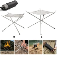 portable outdoor fire pit grill collapsing steel mesh fire stand stainless steel foldable mesh fire pit outdoor wood heater heat