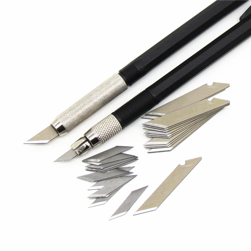 

Carving Penknife Plastic Pole For Model Building Tool And Woodworking Manual Model Carving Cutter With 9 Blades