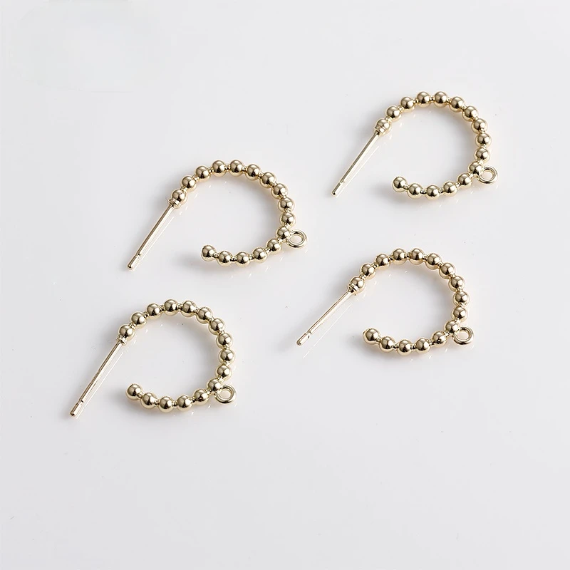 Серьги сделай сам из натурального золота с покрытием меди 14 к