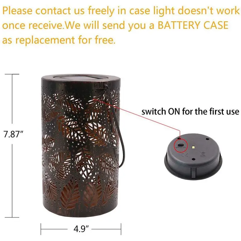 

Solar Garden Light Metal Hollow Projection Hanging Lamp For Outdoor Garden Yard Pathway Lawn Decoration Solar Power Lights