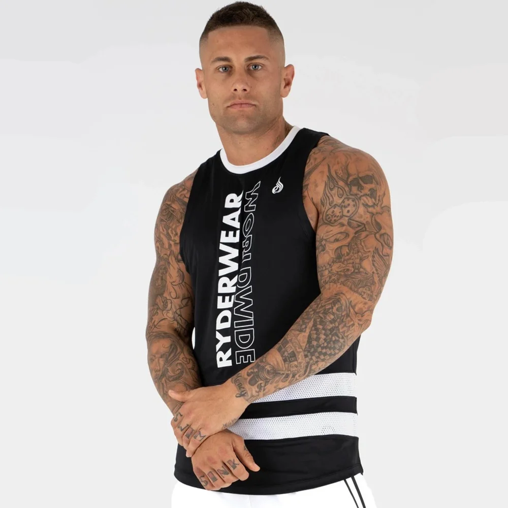 Майка Мужская Спортивная без рукавов спортивный топ для бодибилдинга