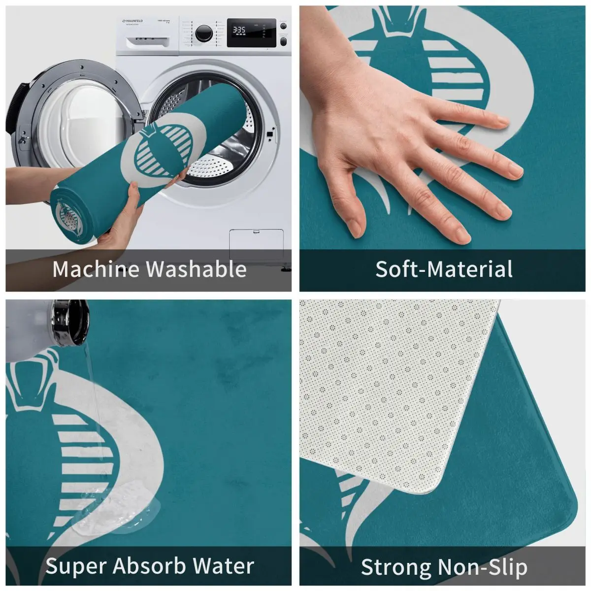 Полиэстеровый коврик Gi-Joe-Кобра с логотипом Противоскользящий для ног кухни