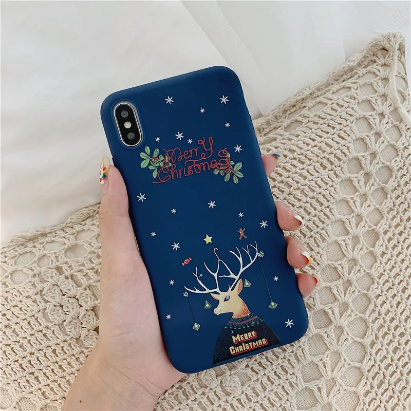 Чехол Lovebay Merry Christmas Elk ДЛЯ IPhone X XR XS Max 11 Pro 7 8 6 6S Plus силиконовый мягкий чехол для