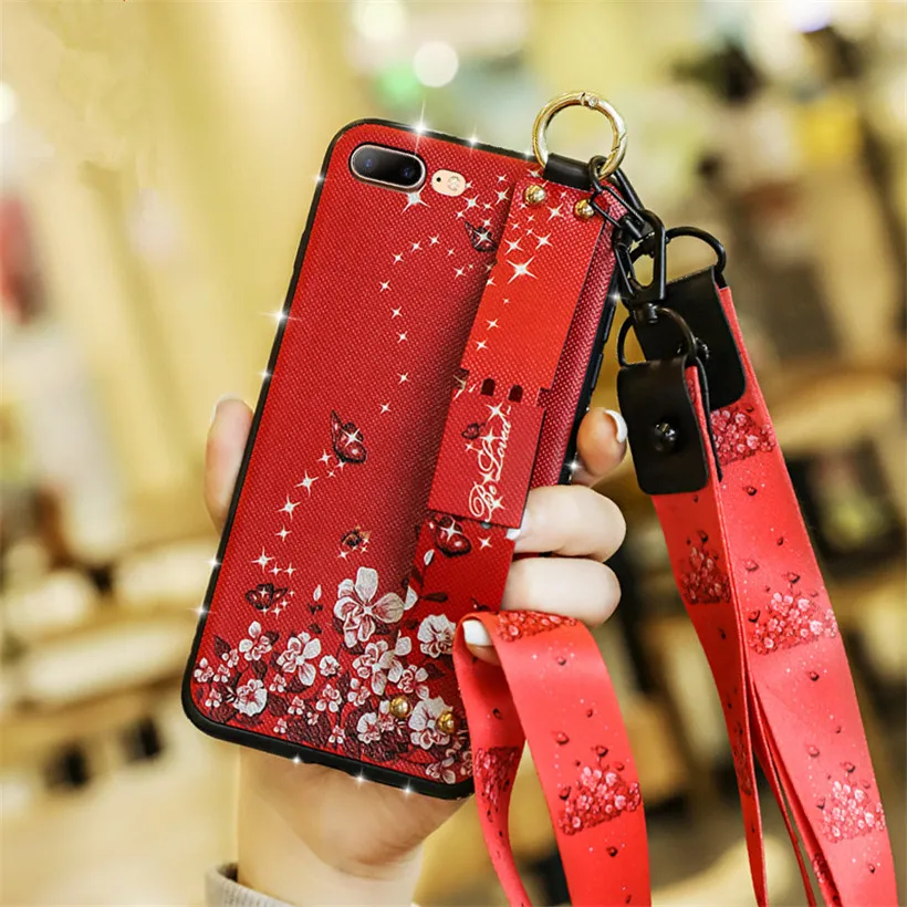 Блестящий чехол с ремешком на запястье для Huawei Mate 30 20 10 9 Lite Pro P30 P20 P10 P9 силиконовый