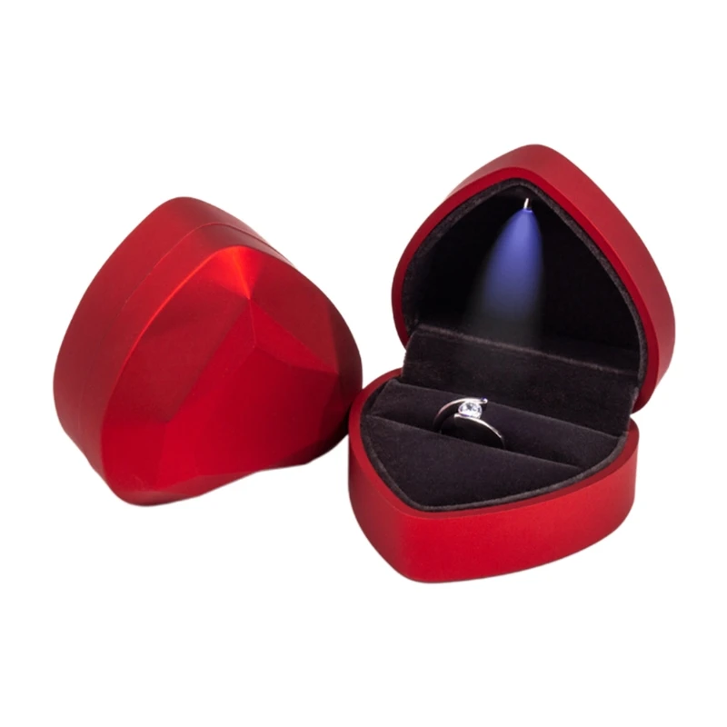 

Wear-resistant Durable Jewelry Organizer Earring Storage Box with Velvet Inner with LED Light Fine Making Boxes