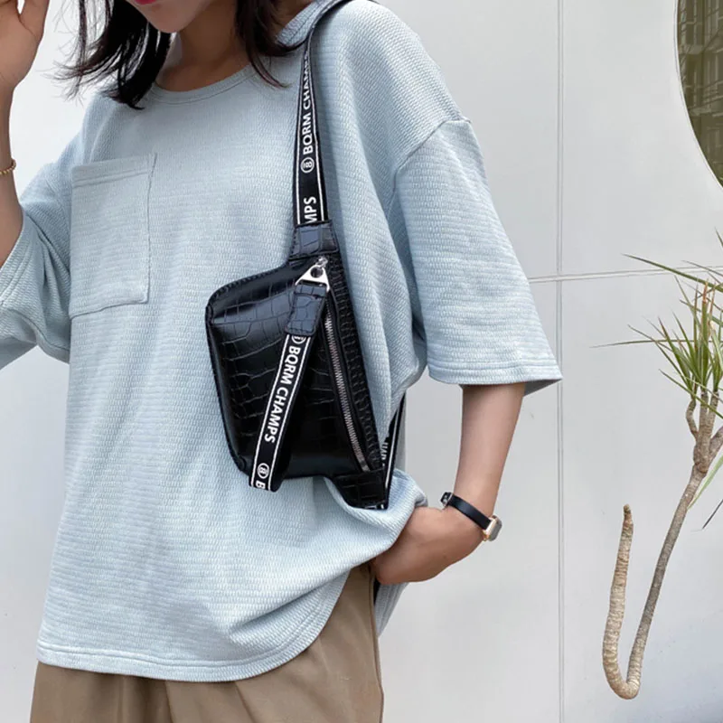 Модный женский поясной кошелек Высококачественная кожаная нагрудная сумка