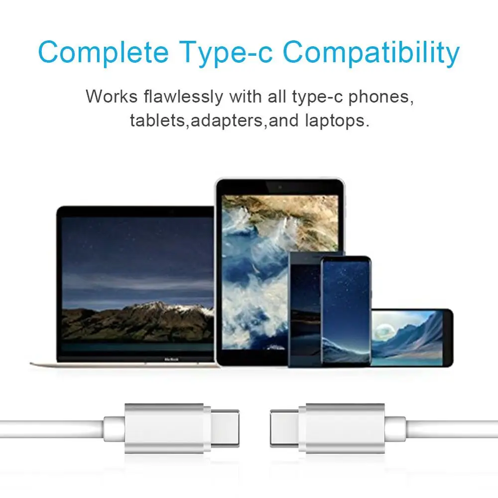 Кабель USB 2 0 type-C быстрая зарядка 5 футов совместимый с MacBook (Pro) Galaxy S9/S9 + Google Pixel 3 XL Nexus