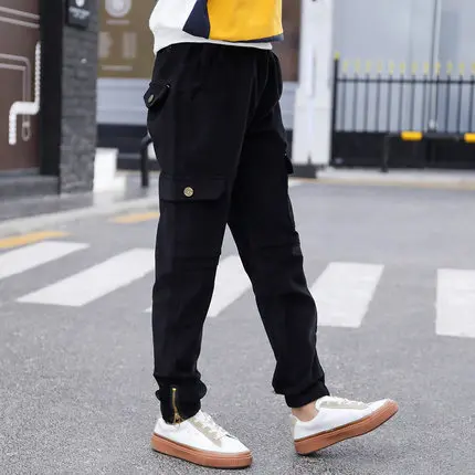 navy blue Sifafos/штаны для мальчиков от 4 до 12 лет осенние повседневные детские длинные брюки pantalones, детская одежда - Цвет: navy blue