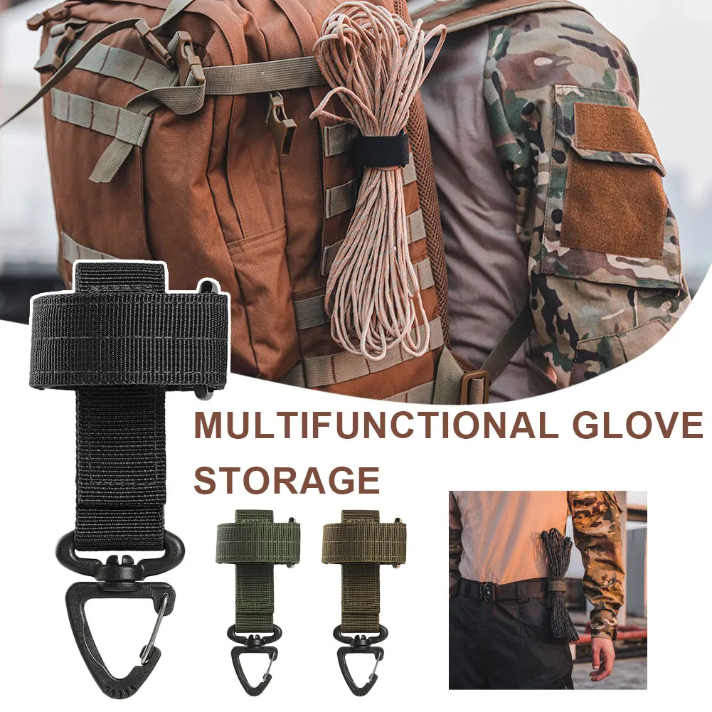 

Glove Hook Military Fan Outdoor Tactical Gloves Climbing Rope Storage Buckle Adjust Camping Glove Hanging Buckle