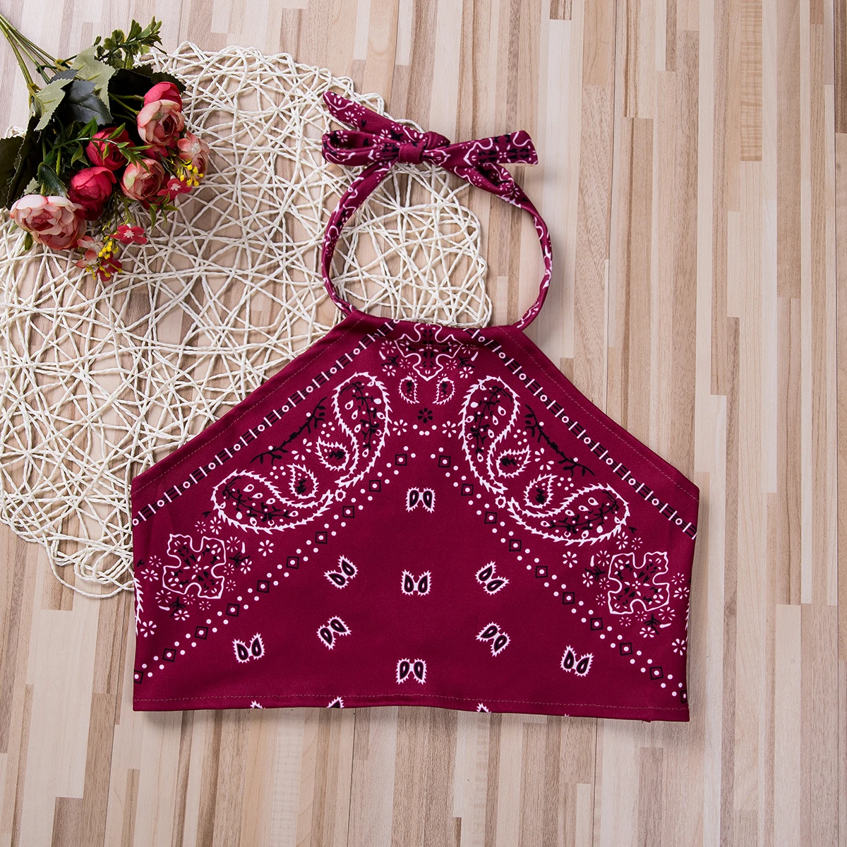 Летняя женская повседневная короткая рубашка с открытыми плечами и лямкой через