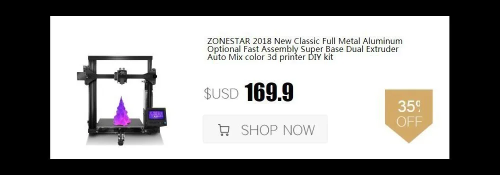 ZONESTAR 3D принтер Экструдер Насадка для 1,75 мм нити Размеры 0,2/0,3/0,4 мм Совместимость с ultimaker MK7 MK8 Reprap