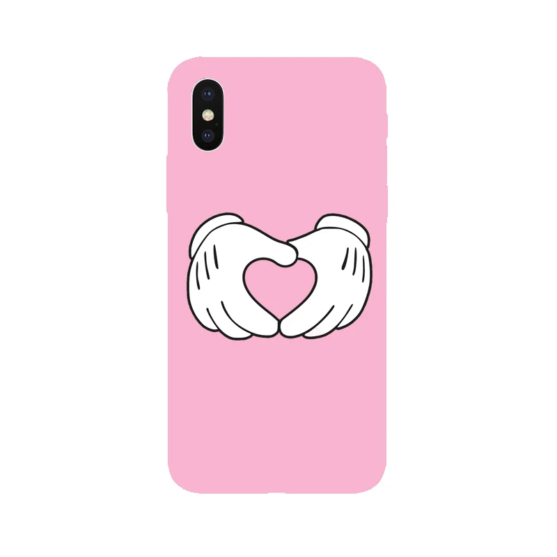 Women Mickey Minnie Cartoon Soft Phone Case for iPhone 7 8 Plus 6 s X Xs Max XR 5 5s SE Cover TPU Silicone Bags Funda |