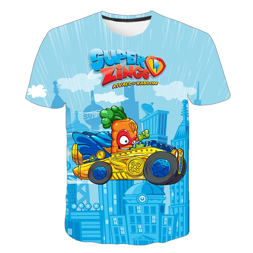 

Summer cartoon fashion T-shirt children super -Zings T-shirt children cute animation T-shirt children top T-shirt boys girls ca