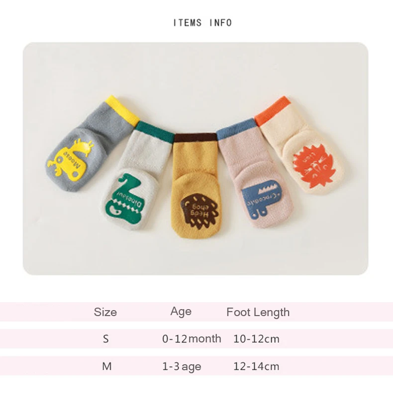 

Baby Cotton Anti Skid Socks for 0-3years Child Thicken Floor Soft Warm Comfortable Wear Non Slip Sports Socks Toddler Socks