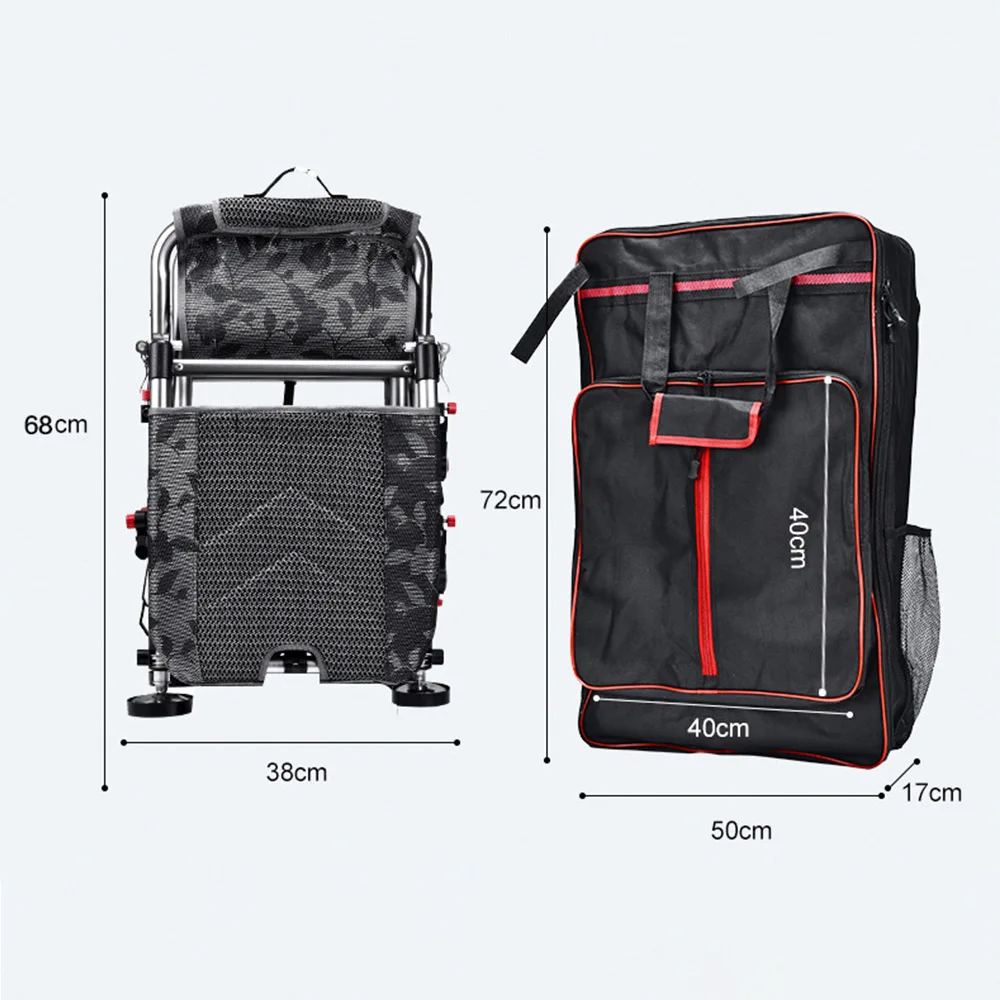 저렴한 새로운 스타일 낚시 의자 낚시 의자 야외 모든 지형 알루미늄 안락 의자 접이식 다기능 휴대용 낚시 장비 의자