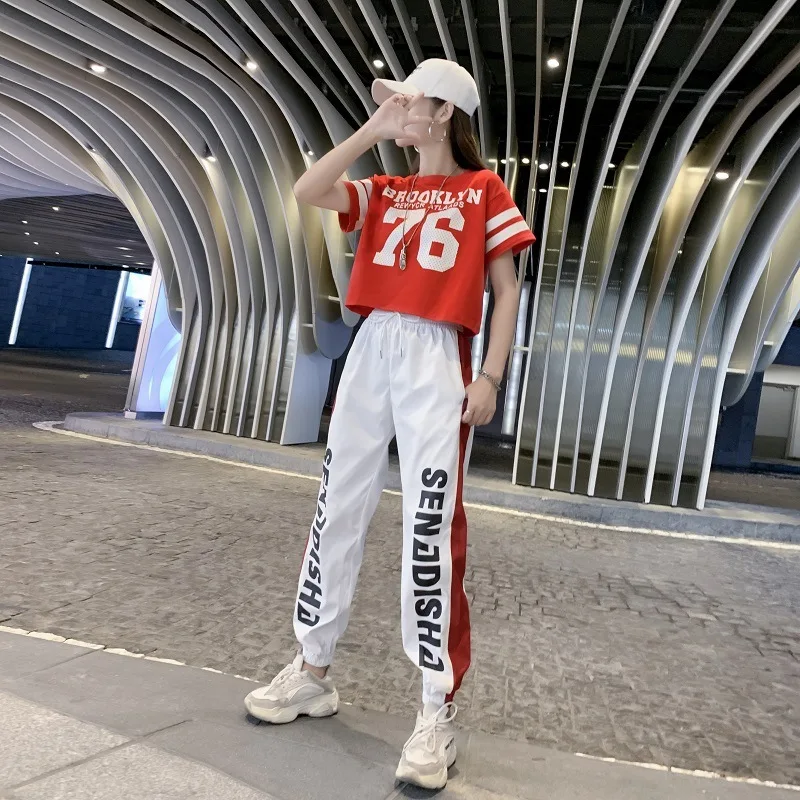 2019 Досуг время движения хип-хоп спортивный костюм Женская одежда с коротким