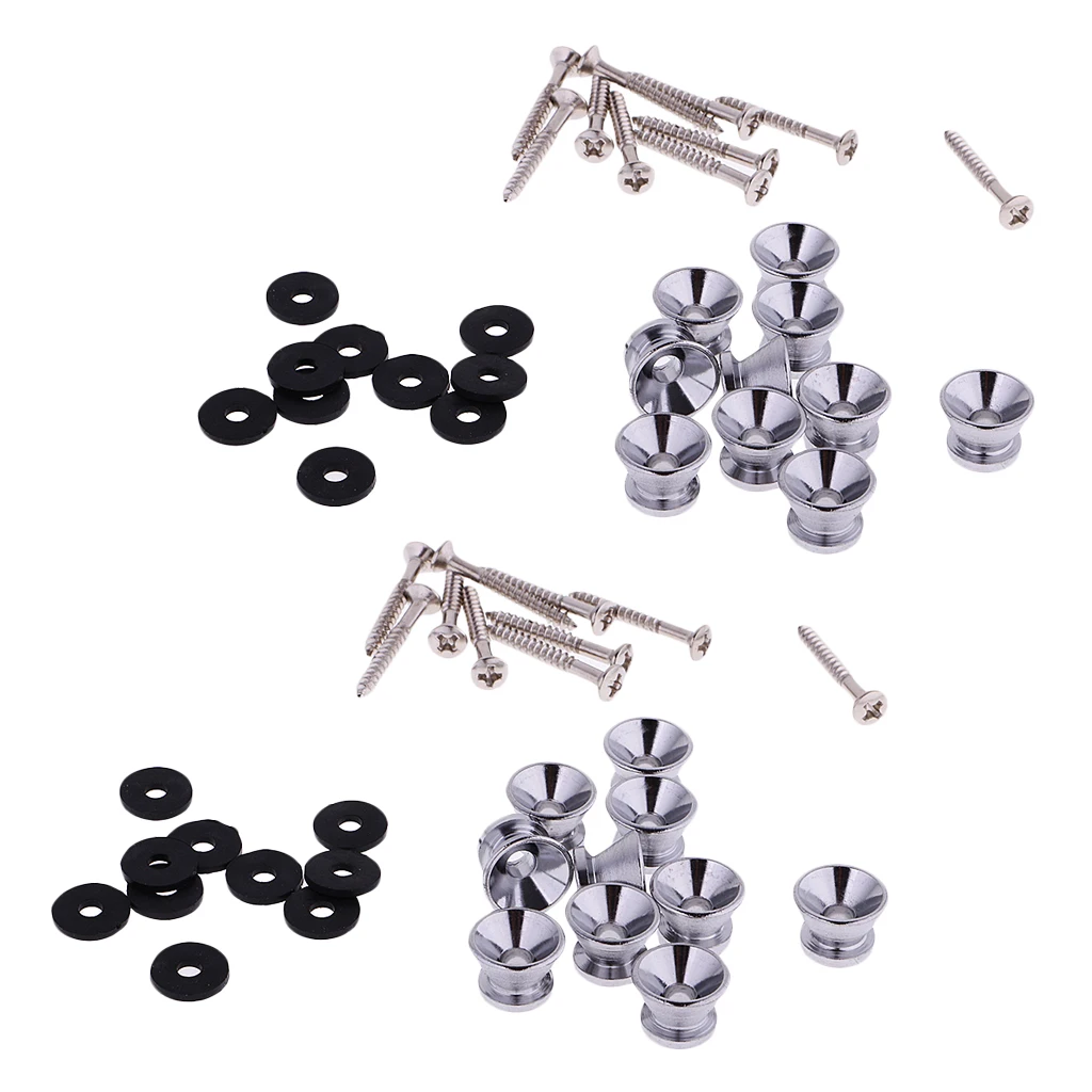 20 stücke silber elektrische gitarre bass strap lock schwanz pin ukulele pins taste free global shipping