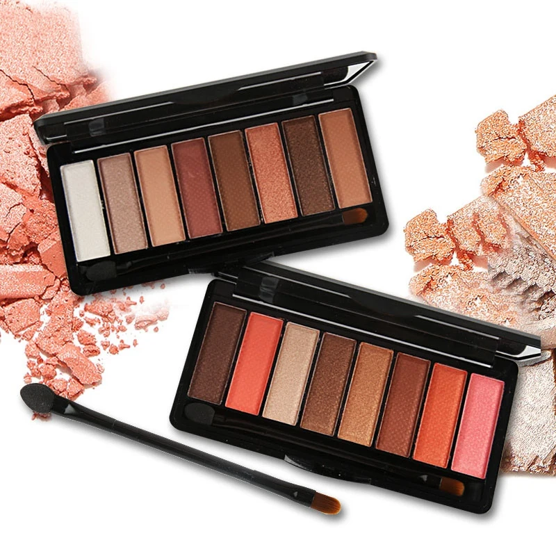 Палитра теней для век 8 цветов Тени грейпфрут земля цветение персика новичок