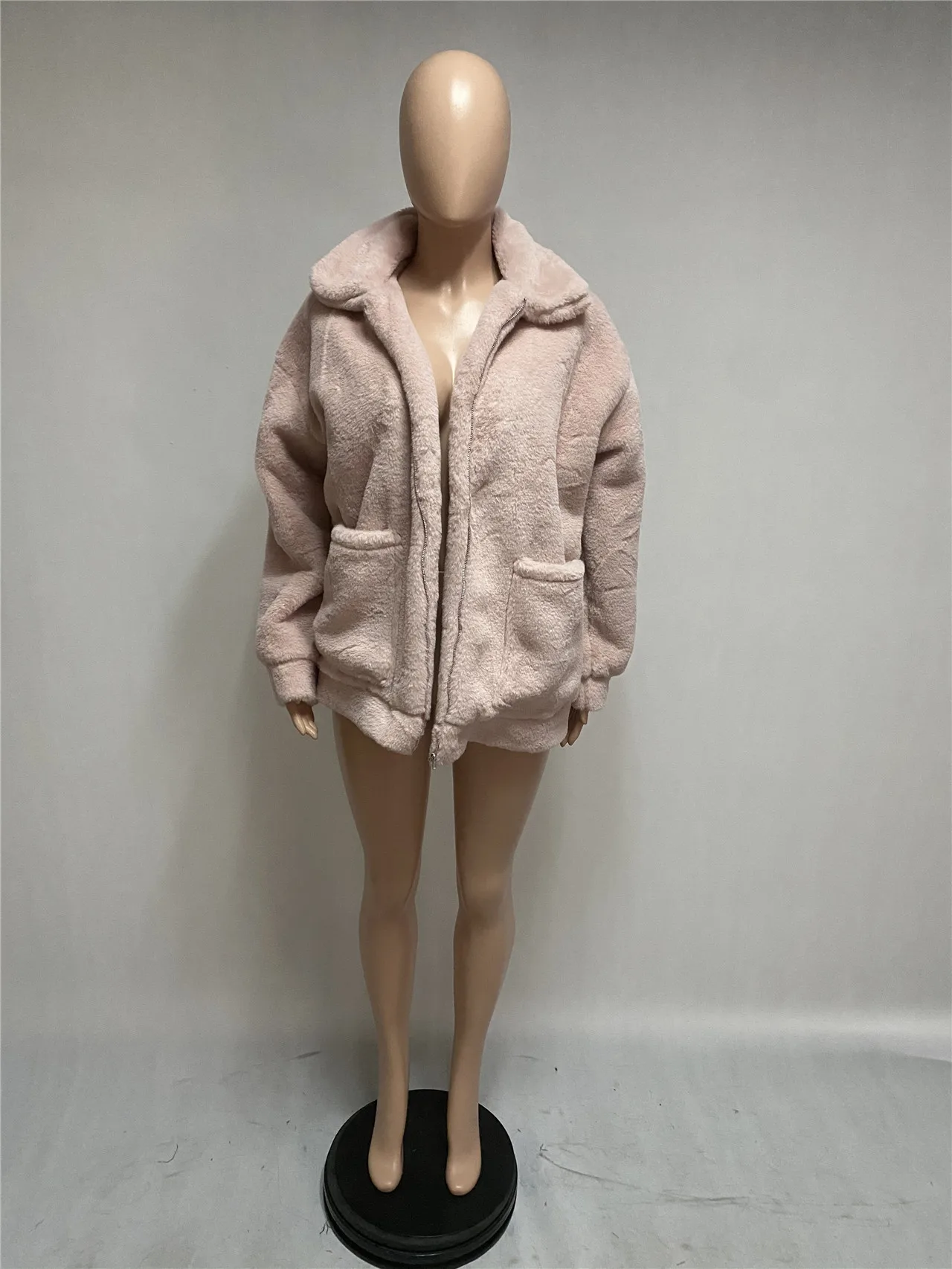 

FNOCE 2021 new spring womne's overcoats fashion trends casual streetwear solid long sleeve slim thickened warm slim coats