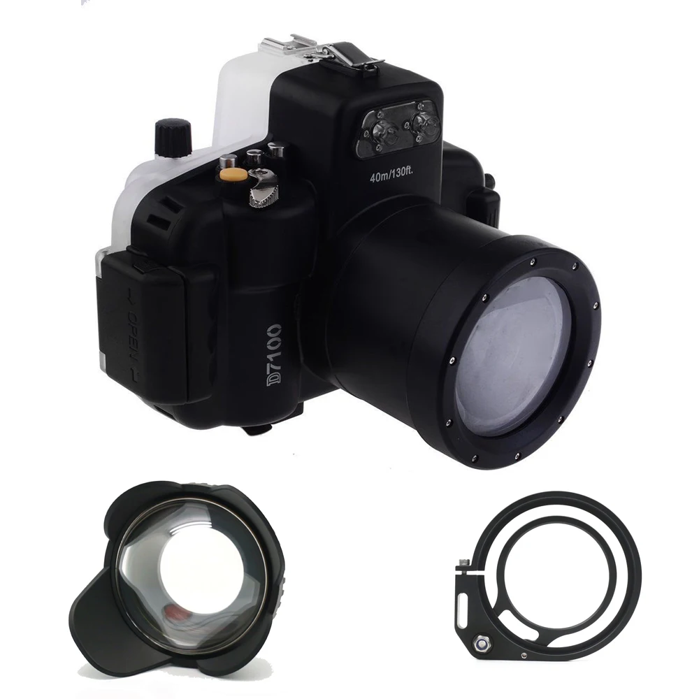 Meikon 40 м водонепроницаемый чехол для подводной камеры сумка Nikon D7100 поддержка