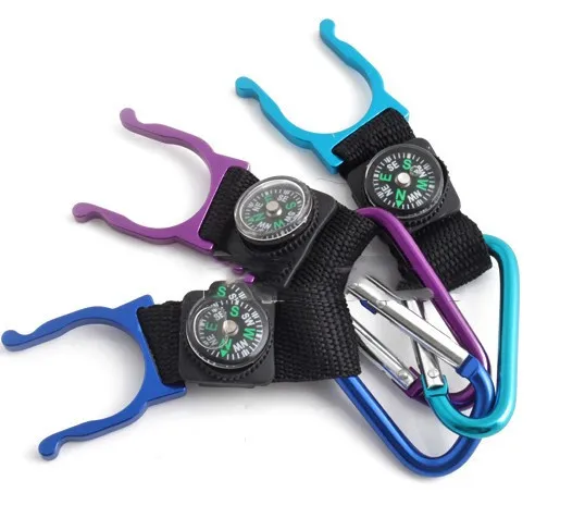 

New 1pc Design Outdoors Camping Carabiner Water Bottle Clip Holder Buckle Good Use with Compass
