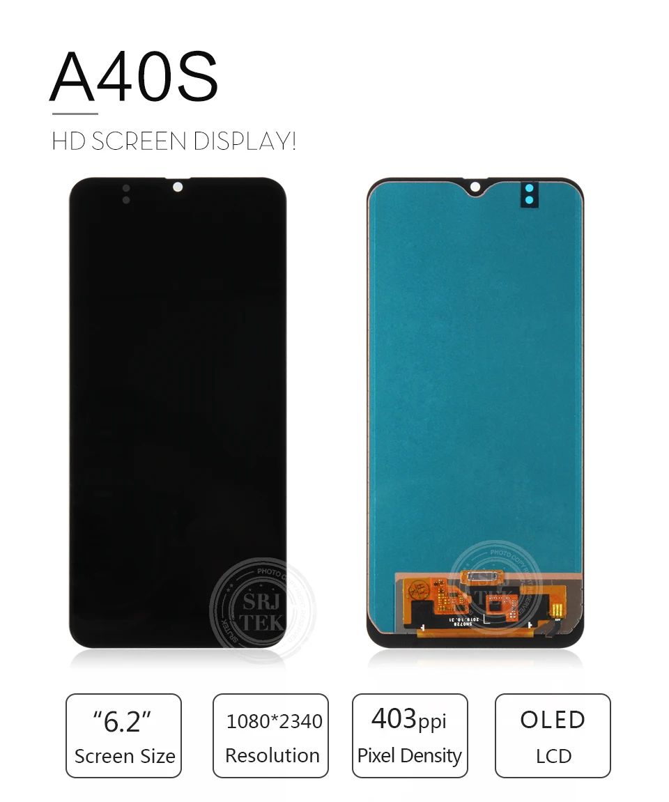 OLED экран для samsung Galaxy A40s ЖК сенсорный дигитайзер сенсор стекло в сборе для samsung A40s дисплей A407 A407F A407FD