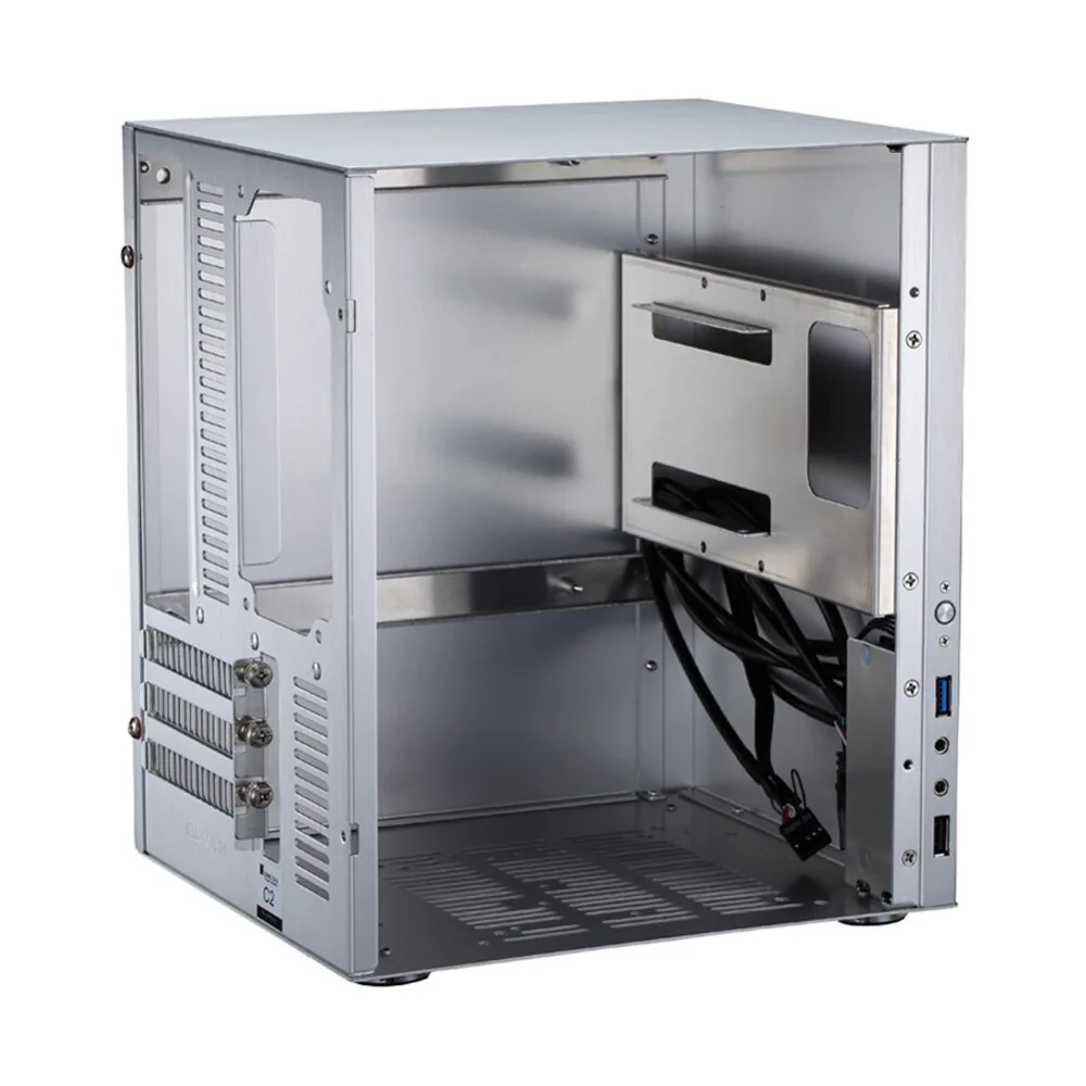 Jonsbo C2 Mini ITX чехол алюминиевый чехол для компьютера настольный ПК Шасси для Mini ITX/Micro-ATX для 170*170 мм/245*215 мм материнская плата