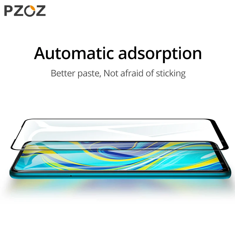 Защитное стекло PZOZ закаленное с полным покрытием для Xiaomi Redmi Note 9S 9 Pro Max | Мобильные