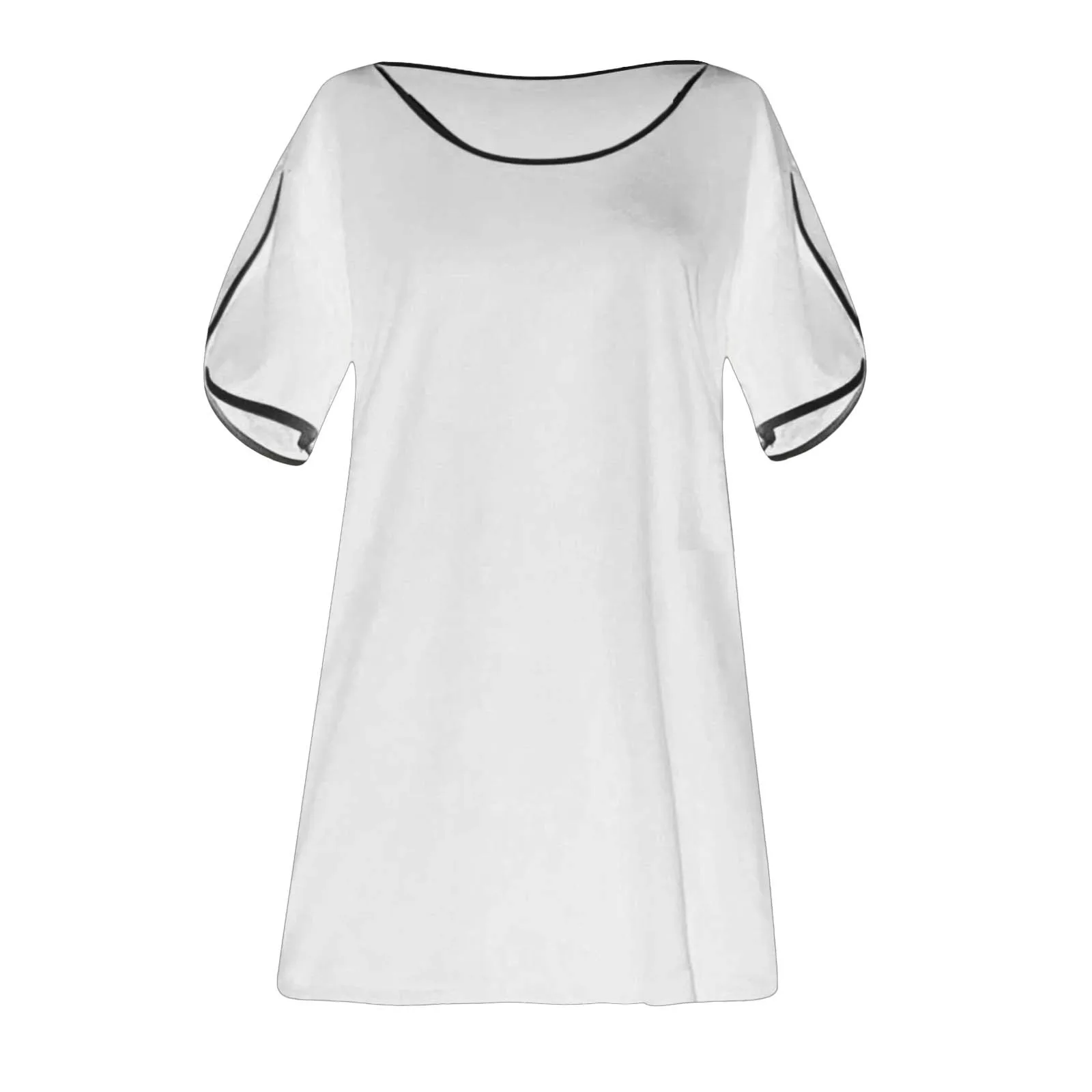 

Women's harajuku t shirt Summer Casual Solid Color Print Short Sleeve round neck Loose T-Shirt Top ropa mujer verano 2021#40