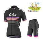 Комплект детской одежды для велоспорта 2021 Liv, велосипедная Одежда для девочек, летние велосипедные шорты из Джерси, дорожные детские спортивные шорты для горного велосипеда