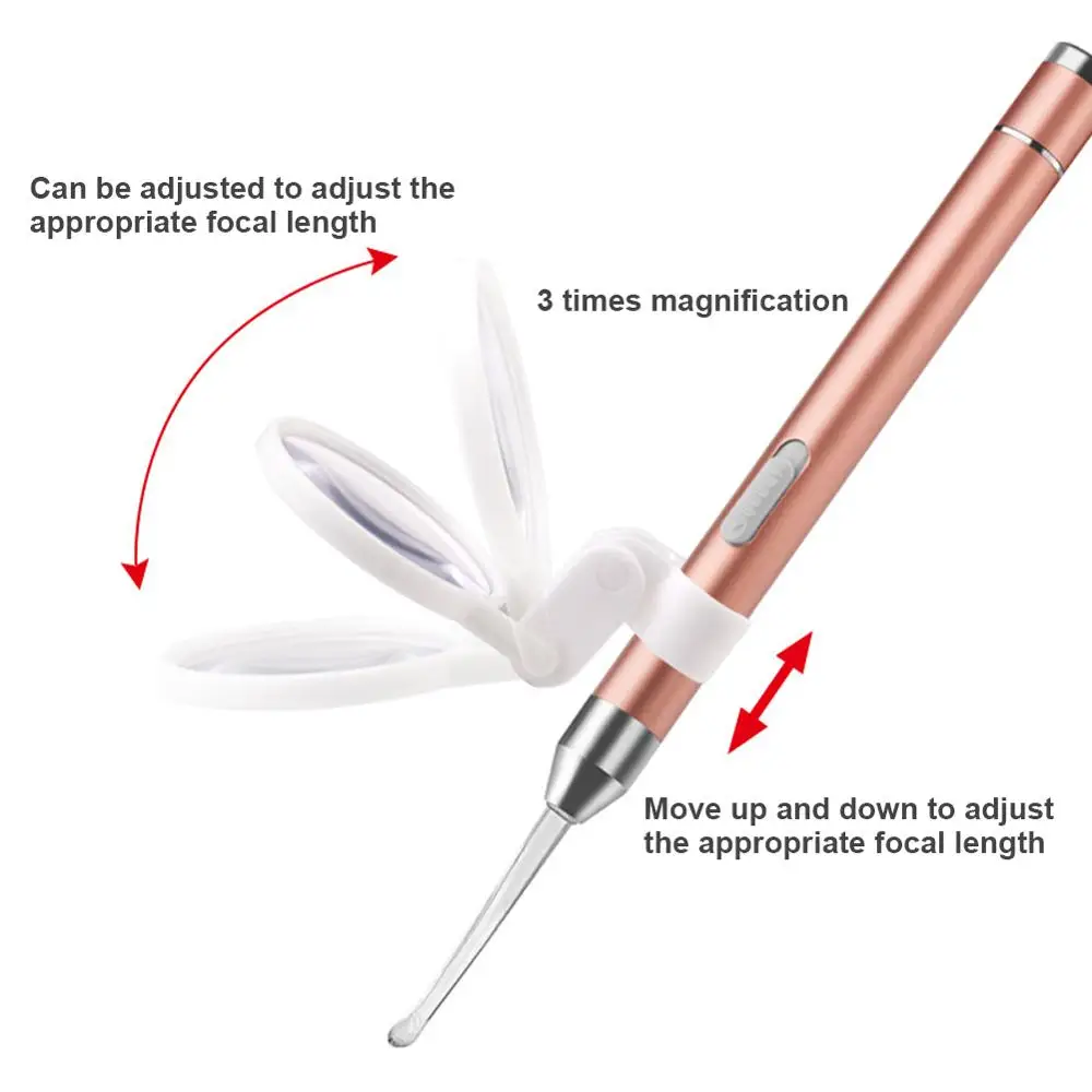 Распродажа увеличительное стекло 3 раза портативное детское сияющее ушное