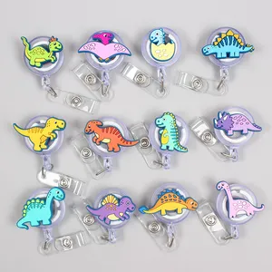 Креативный красочный выдвижной держатель для карт с динозавром, значок, катушка для медсестры, выставка Enfermera, имя, карта, грудь, больница, доктор, UseCard