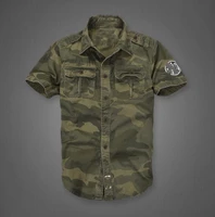 camouflage short shirts men casual military shirt short sleeve cargo uniform cotton mens tops mens clothing plus size xxl