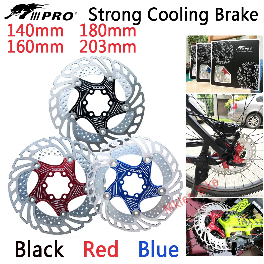 

Bicycle brake discs Bicycle powerful heat dissipation floating brake discs 140mm 160mm 180mm 203mm road bike MTB disc brake disc