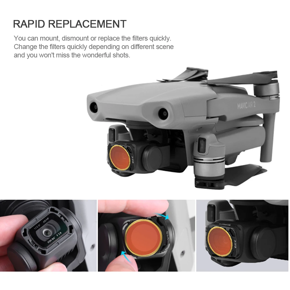 for DJI Mavic Air 2 Drone 4pcs Lens Filter Set ND4-PL ND8-PL ND16-PL ND32-PL Combo Multi-coated Filters Camera | Игрушки и хобби