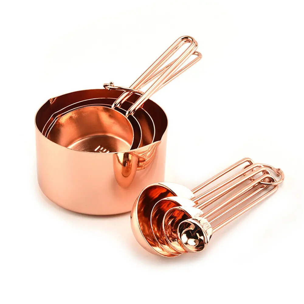 

8pcs Set Spoons Stainless Steel Kitchen Baking Teaspoon and Measuring Cups for Gift Mom Gift Mother Gift