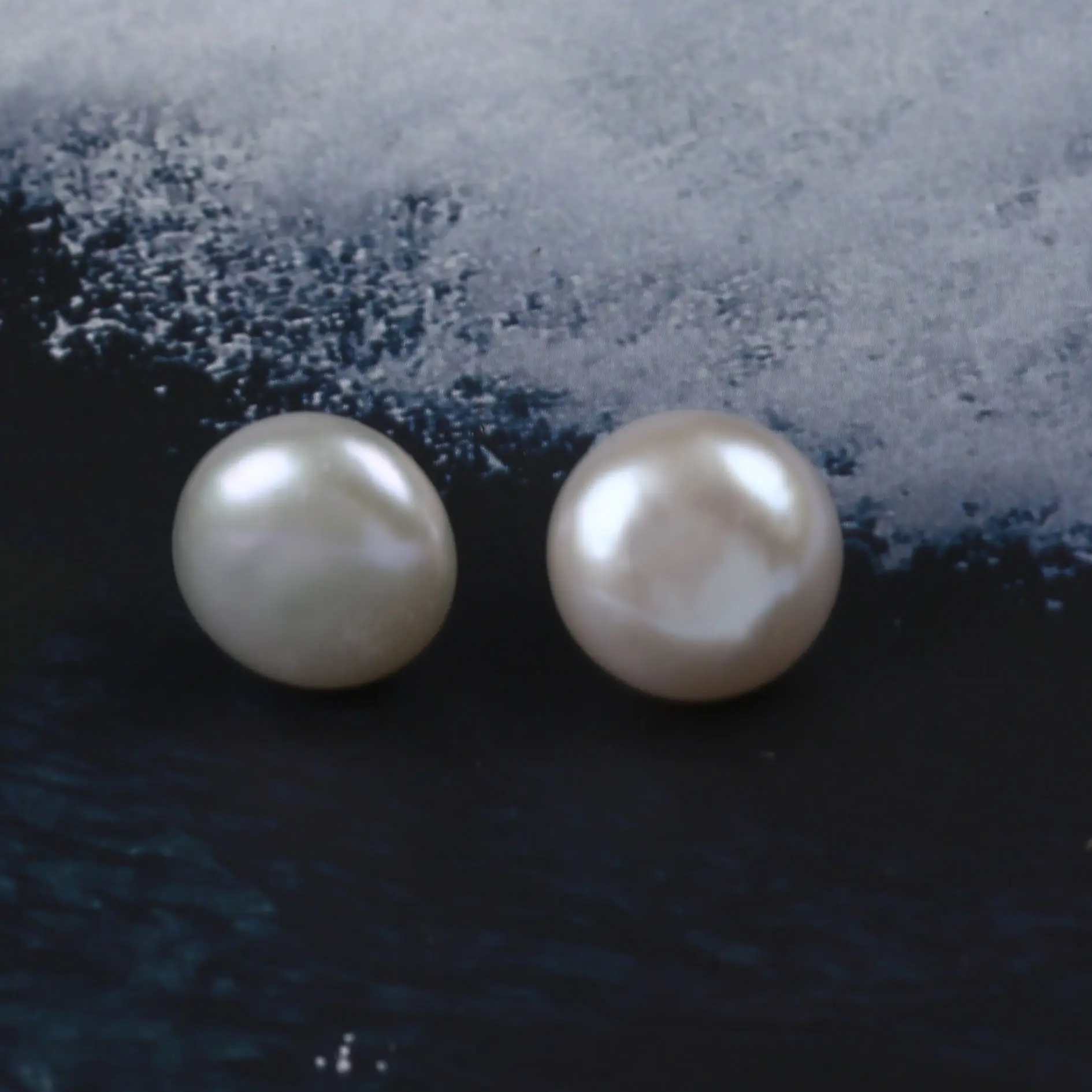 

925 silver needle pearl earring natural white pink purple flawless bright light bread bead earring
