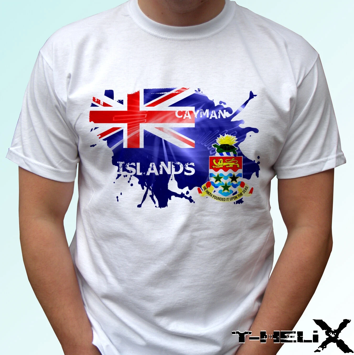 Каймановы острова флаг белая футболка Топ Дизайн мужские женские детские