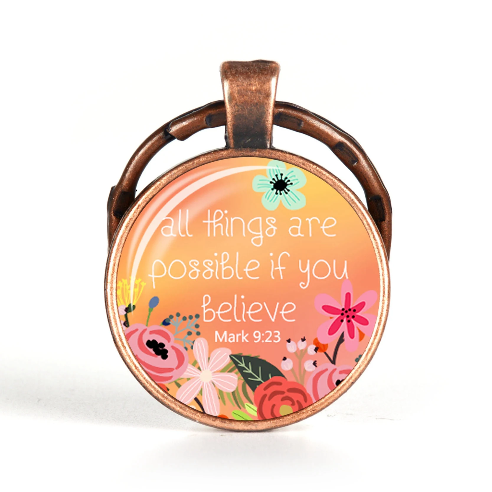 Хит стих из Библии цитата брелок для ключей прогулки по вере не виду христианская