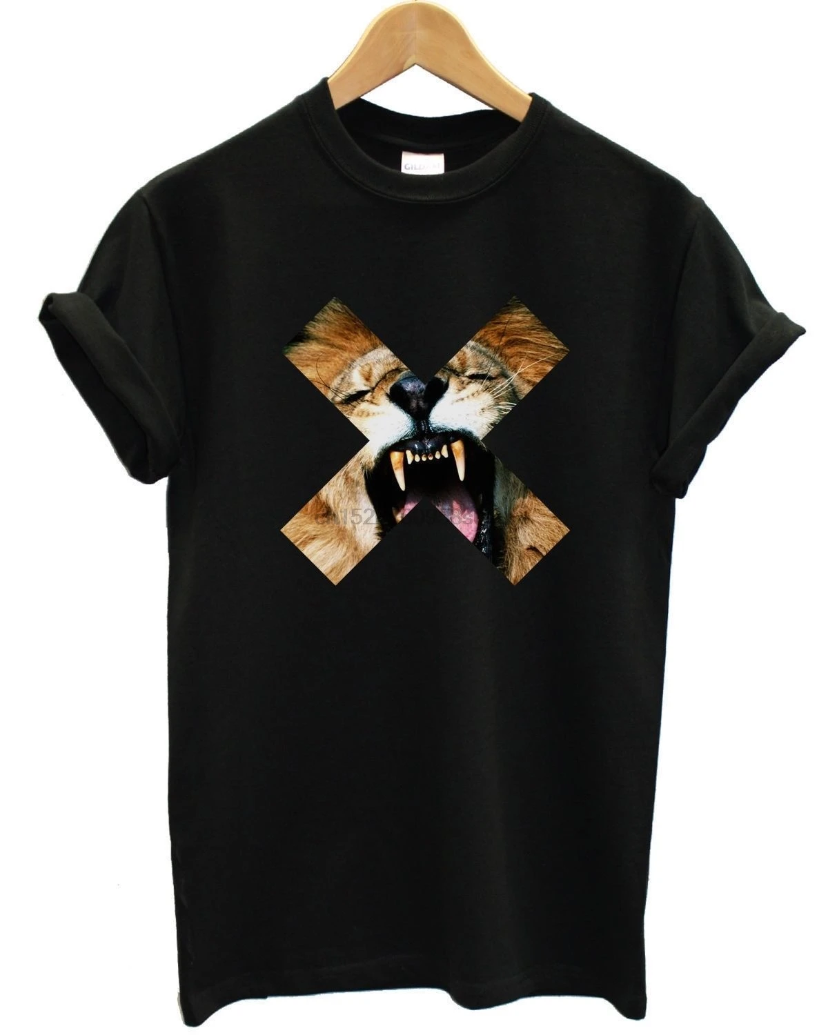 Футболка с крестом льва Топ X Roar Urban хип хоп уличный стиль брендовая одежда для